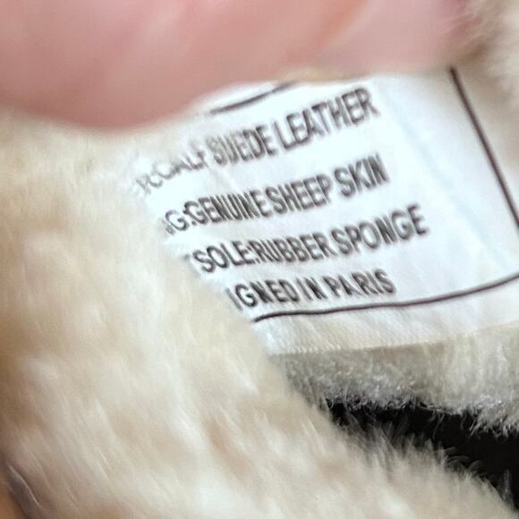 Ash‎ boots women's size 9.5 shearling leather skull studded Yahoo wedge brown - Picture 14 of 16